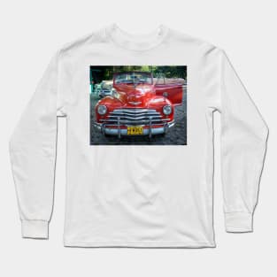 American car from the 50's in Havana, Cuba Long Sleeve T-Shirt